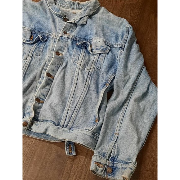 Vintage Levi Strauss Jacket Adult Blue Distressed Denim Classic Button. (Read) - Picture 2 of 12